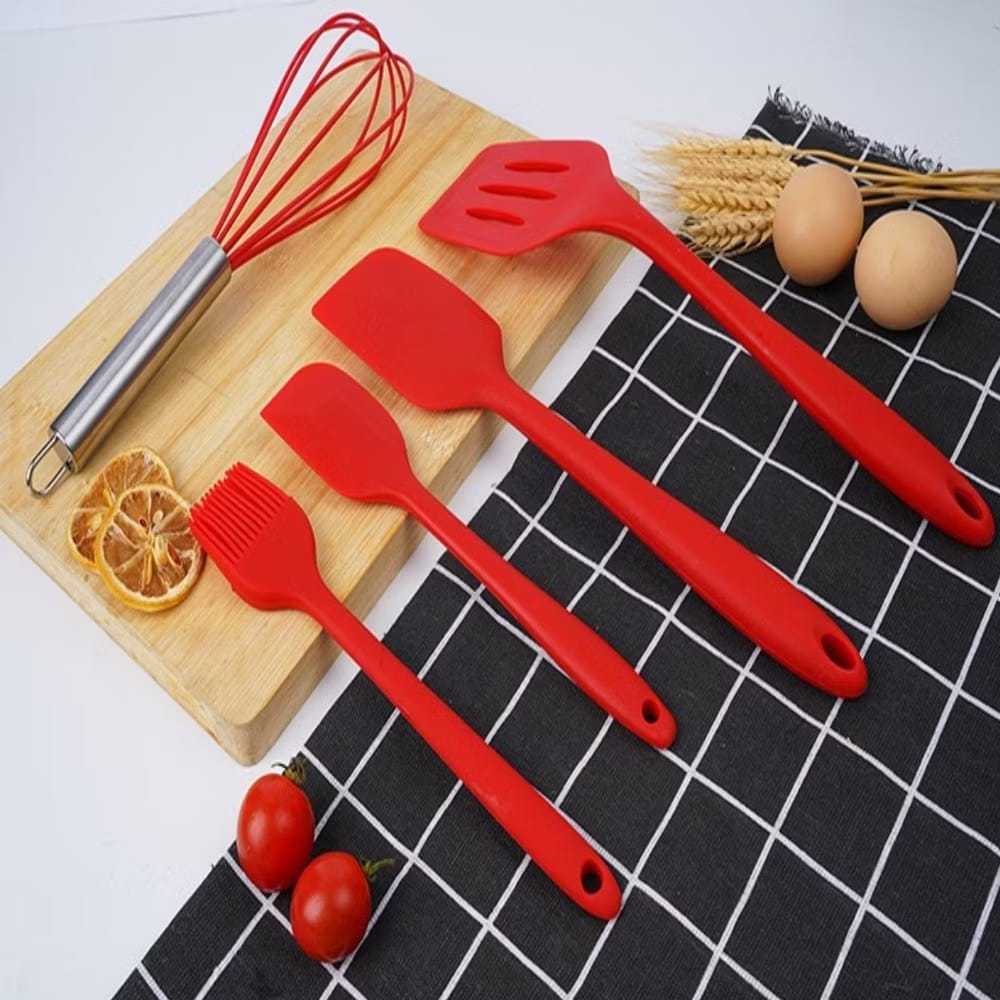Kit Utensílios de Cozinha Silicone  5 Peças Sortidas  Antiaderente e Resistente ao Calor panelas antiaderentes cozinha