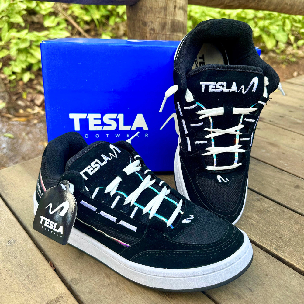 Tênis Masculino Casual Esportivo Tesla Coil em Couro — foto 5