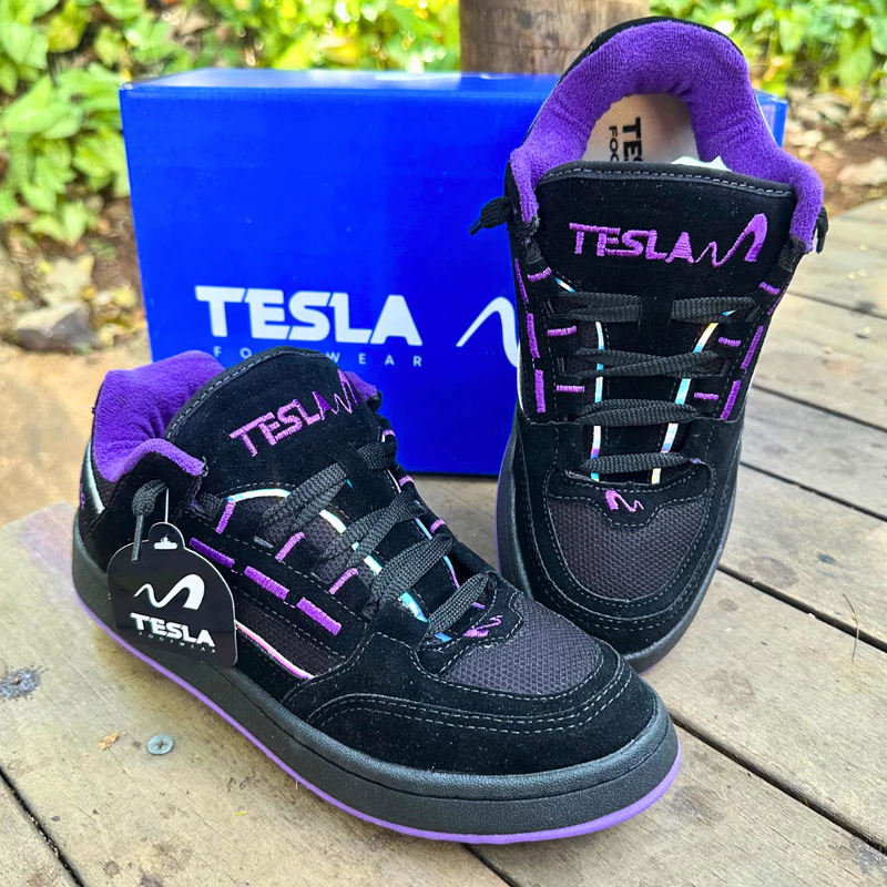 Tênis Tesla Coil Casual Esportivo Black White — foto 2