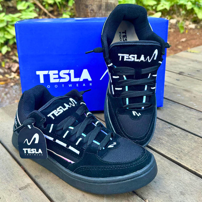 Tênis Tesla Coil Casual Esportivo Black White — foto 4