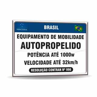 placa básica scooter moto elétrica bicicleta elétrica pvc reforçado 17x12cm - branca padrão em Oferta na Shopee