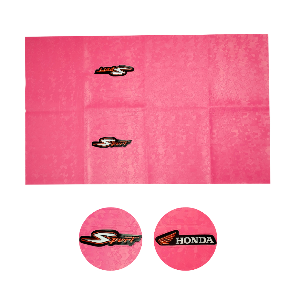 Capa Do Banco Emborrachada 3D Holográfica Rosa Honda Cg 125/150/160 / Turuna 125 / Xl 250 / Xlx 250