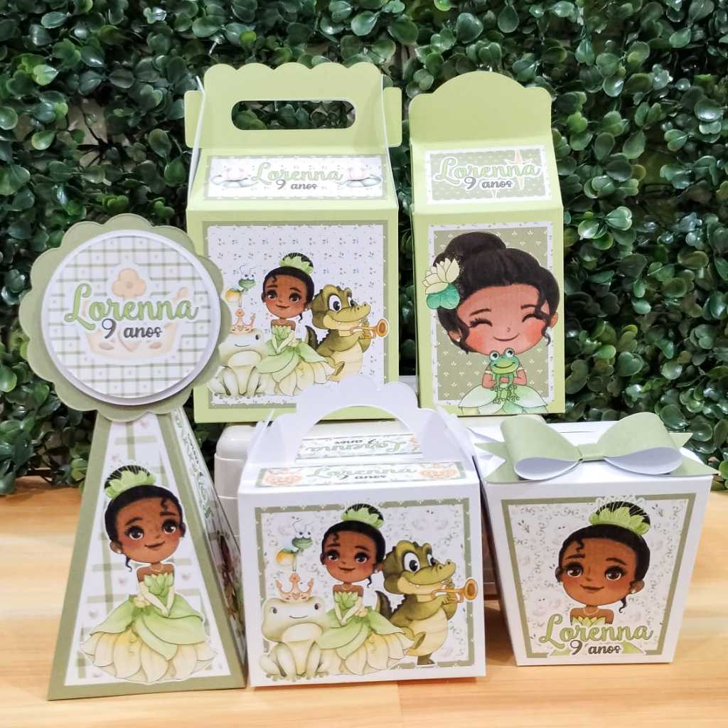Caixinhas A Princesa e o Sapo Cute Personalizadas Lembrancinhas Festa Infantil ENVIO RÁPIDO
