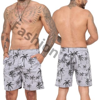 Kit com 2 Bermuda Tactel Masculina Mauricinho Coqueiro para Praia e Lazer