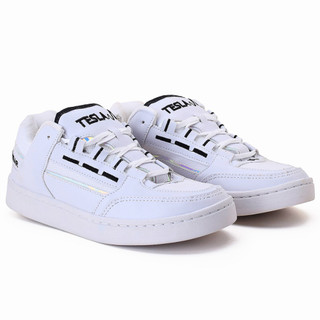 Tênis Tesla Coil Masculino White Reflect Masculino Couro Camurça Bordado Envio Rápido