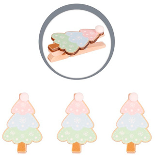 Prendedor de madeira Árvore de Natal Candy c/3 un em Oferta na Shopee
