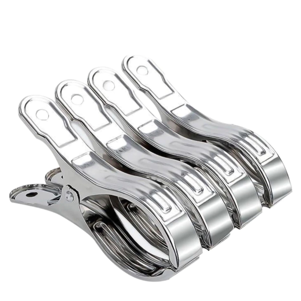 Kit 10 Prendedor De Roupa Inox Grande Forte Resistente Tapete Lençol pesado Edredom