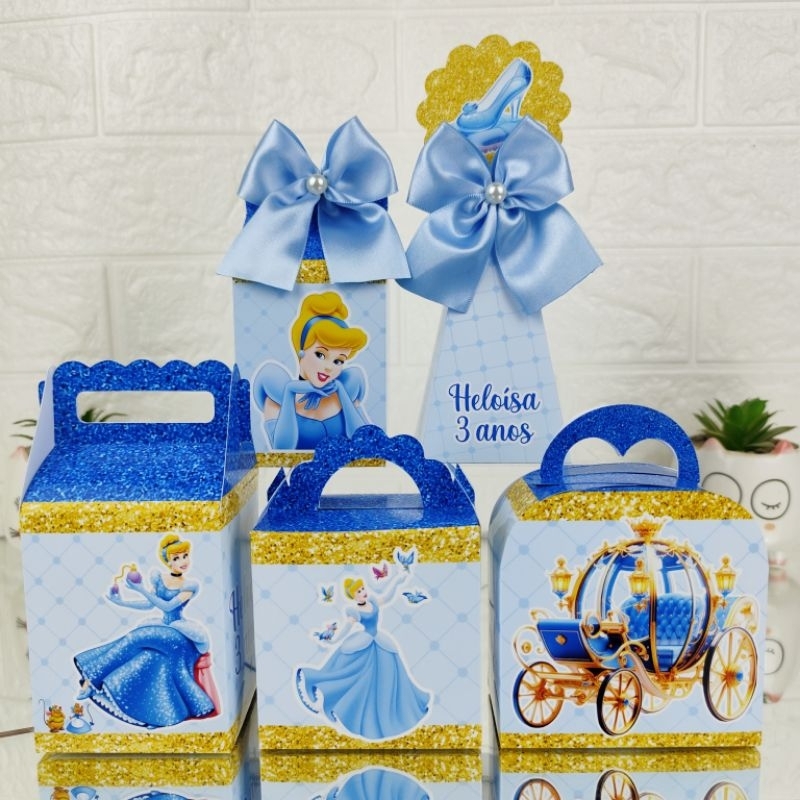 Kit Caixinhas Cinderela Versão Original - Lembrancinhas | Mimos | Kit Festa | Personalizados (PEGUE E MONTE)