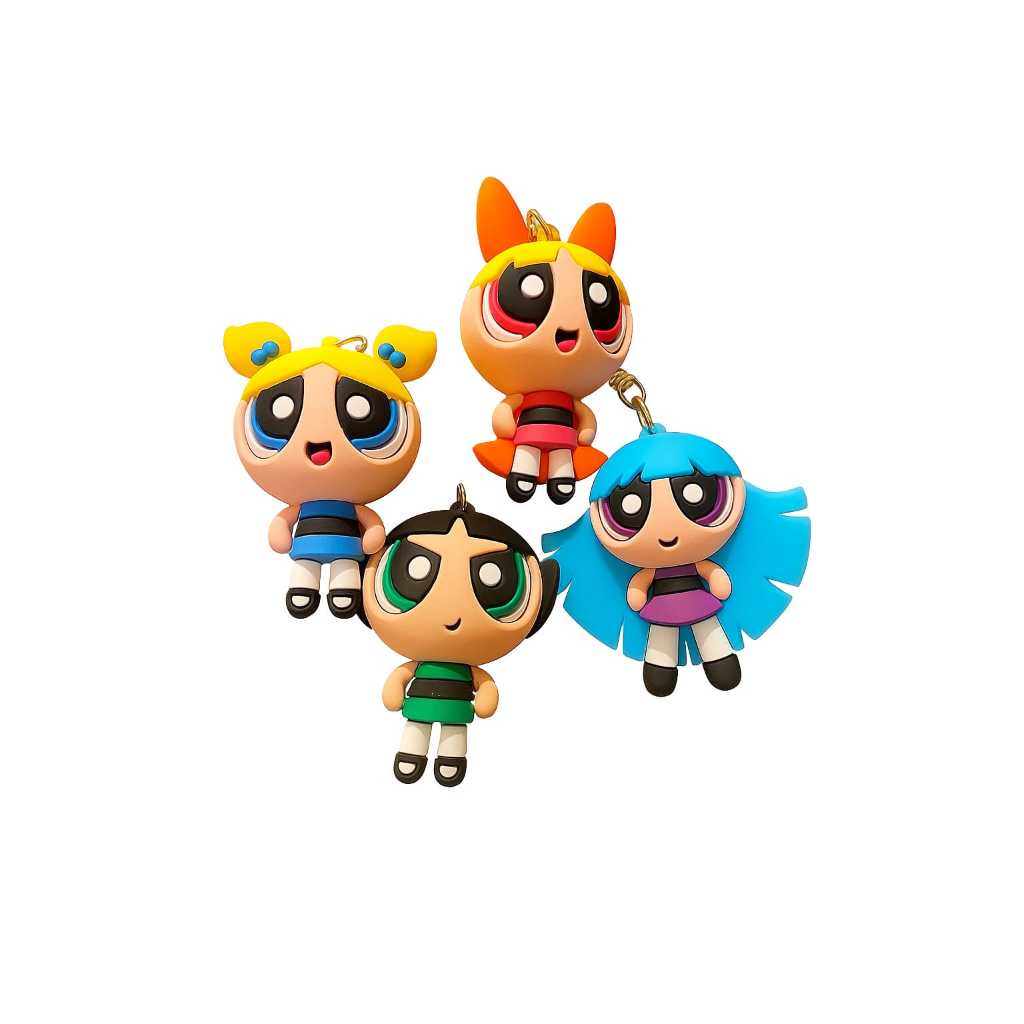 Chaveiro 3D Meninas Super Poderosas Lindinha Docinho Florzinha Colecionável Desenho Animado