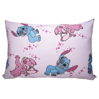 Fronha Avulsa KazzaVip Malha 100% Algodão Disney Estampada Stitch e Angel Love 48cmx68cm Rosa em Oferta na Shopee