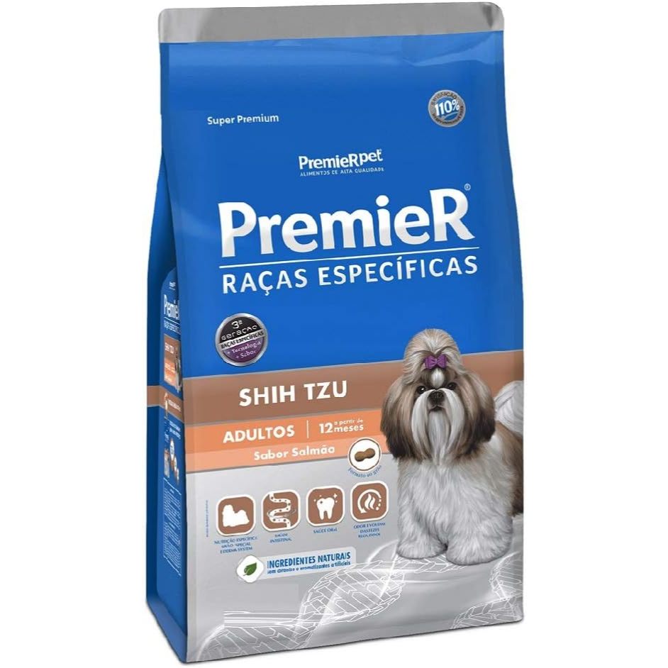 PremieR Pet Ração Seca para Cães de Raças Específicas Shih Tzu Adulto Sabor Salmão 2,5kg