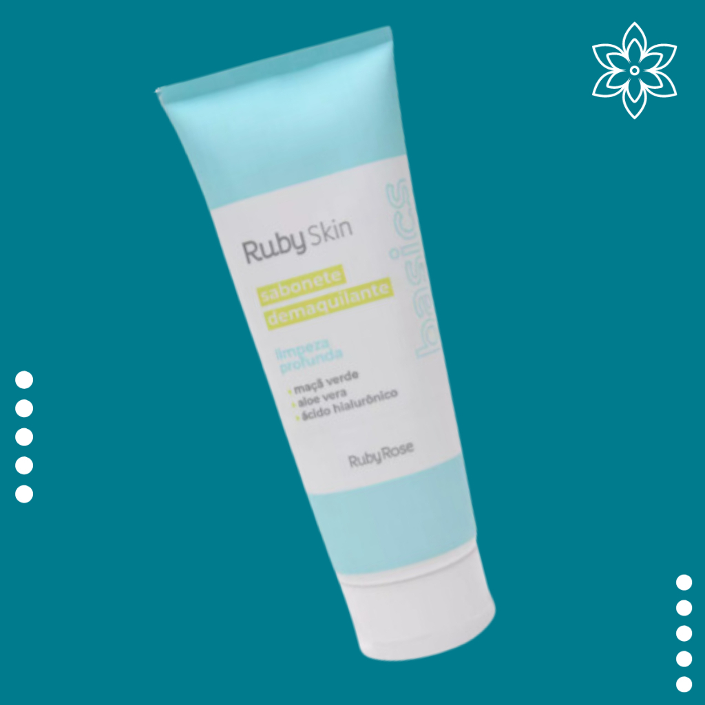 Sabonete Facial Ruby Rose Demaquilante Ruby Skin Limpeza Profunda 120 ML em Oferta na Shopee