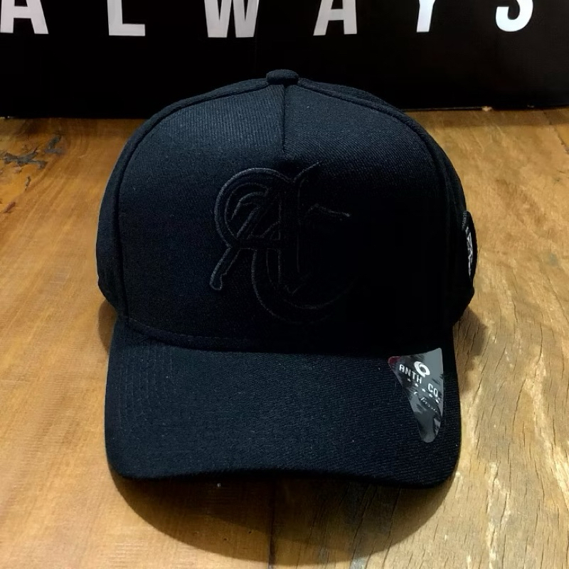 Boné AC Preto Anth co. Caps Premium Snapback Sarja Peletizada