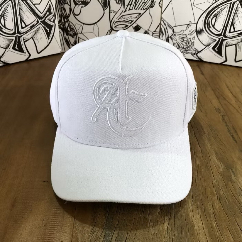 Boné AC Anth co. Branco Premium Caps Snapback Sarja Pelelizada