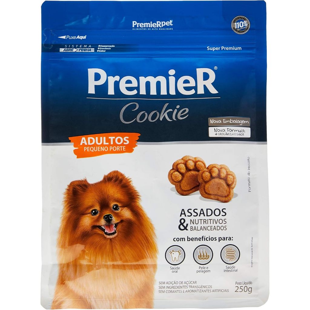 Premier Pet Petisco Premier Cookie Cães Adultos Pequenos 250G Raça Filhotes