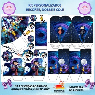 CORALINE KIT LEMBRANCINHA PERONSALIZADA COM OU SEM NOME - 80/160 ITENS em Oferta na Shopee