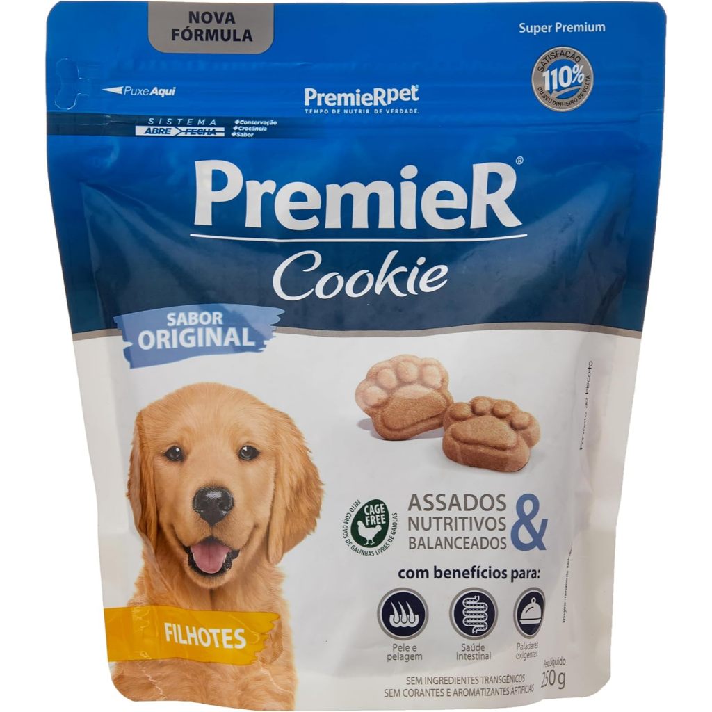 Premier Pet Biscoito Premier Cookie Para Cães Filhotes 250G Raça Filhotes