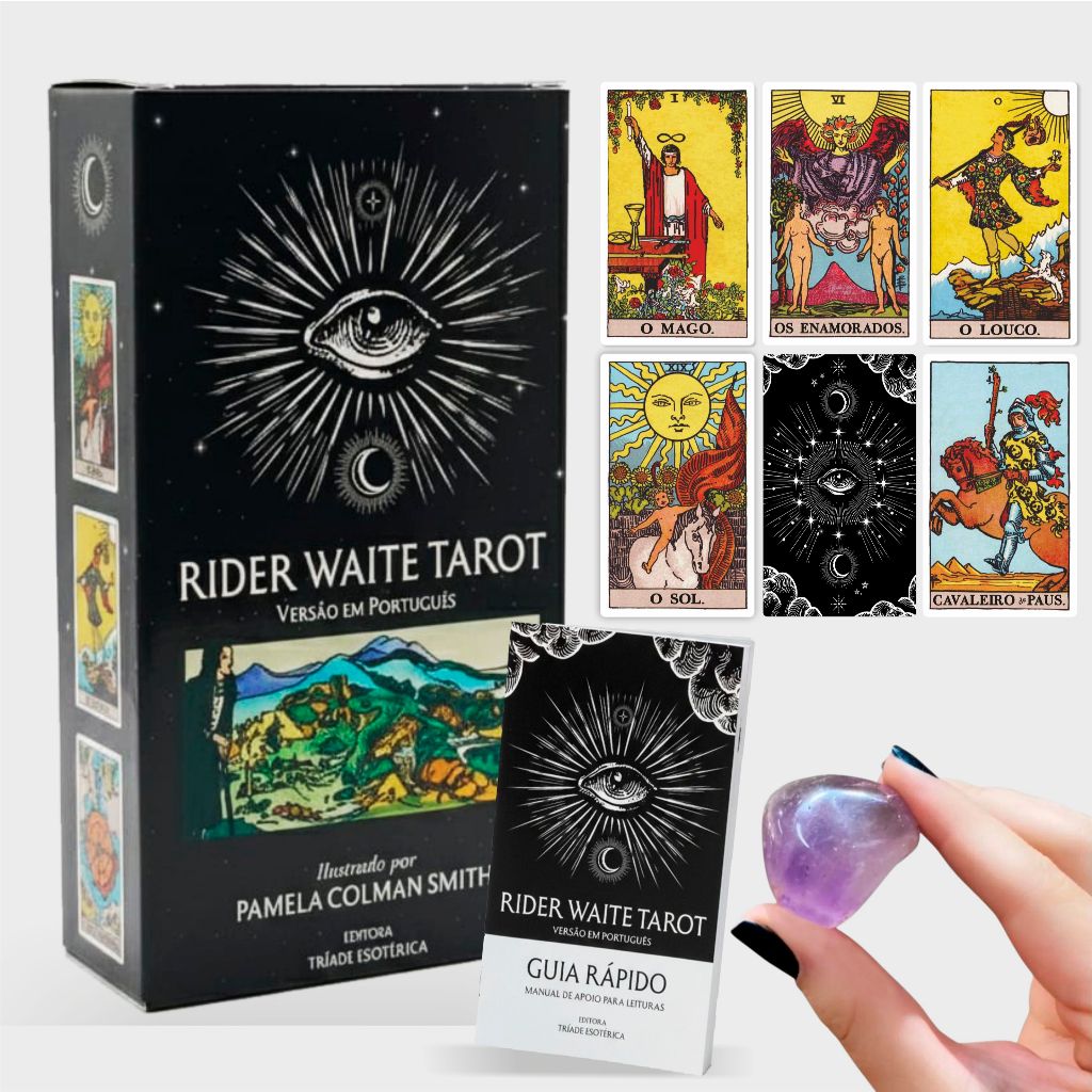 2026 novo estilo Real tarô cartão cavaleiro Waite Deck iniciante língua portuguesa 78 cartas de SAQUINHO padrão20260831