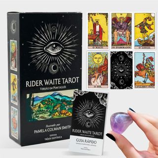 2026 novo estilo Real tarô cartão cavaleiro Waite Deck iniciante língua portuguesa 78 cartas de SAQUINHO padrão20260831