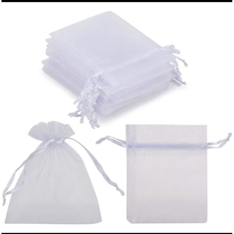 Kit Com 30 / Unidades Saco Organza Branco Tamanho 15x20. Pra Colocar Lembracinhas e Objetos. Entregar Rápida.