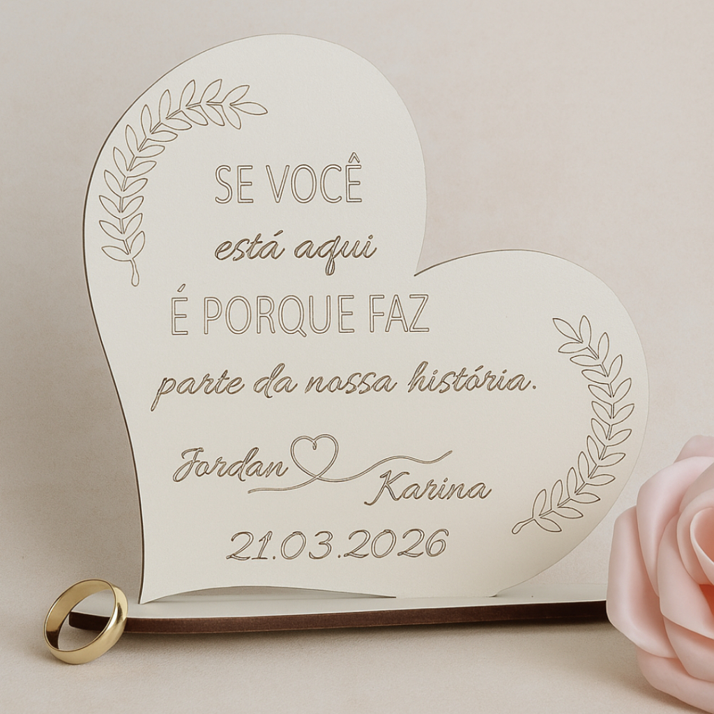 Lembrancinhas Personalizadas para Casamentos e Noivados em MDF cor Branco em Oferta na Shopee