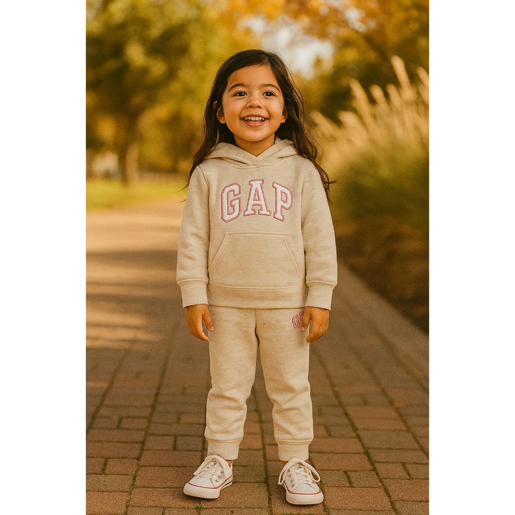 Conjunto GAP Blusa Calça Flanelada Infantil Menina