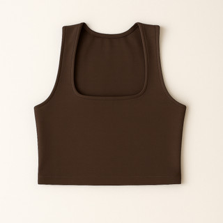 Cropped Com Forro Decote Quadrado Feminino
