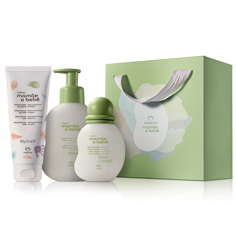 Kit Mamãe Bebê Momento Chá de Natura (3 Produtos)