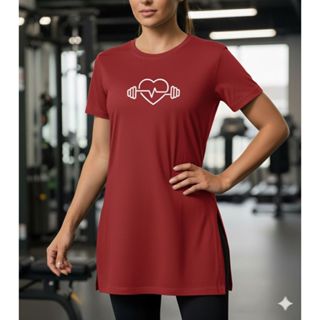 Blusa Feminina Long Line Tapa Bumbum Fitness Academia em Oferta na Shopee