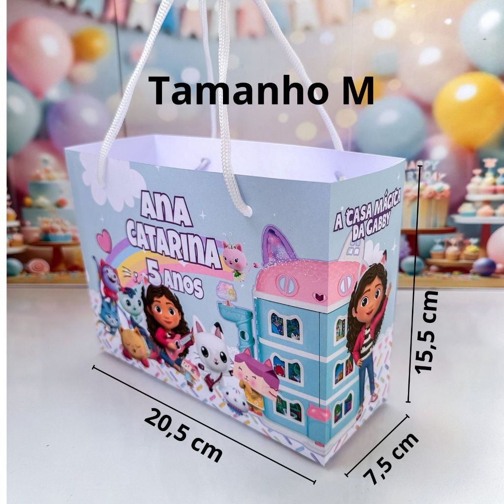 Sacolinha Surpresa personalizada Casa Mágica da GABBY - Personalizados SACOLAS  A Casa Mágica da GABBY  -  PEGUE E MONTE