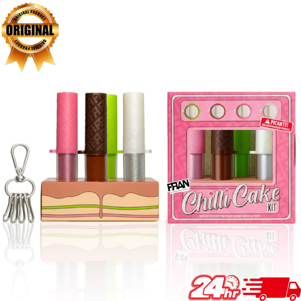 KIT FRAN CHILLICAKE KIT BY FRANCINY EHLKE - KIT COM 4 GLOSS CHILLIS (edição especial)
