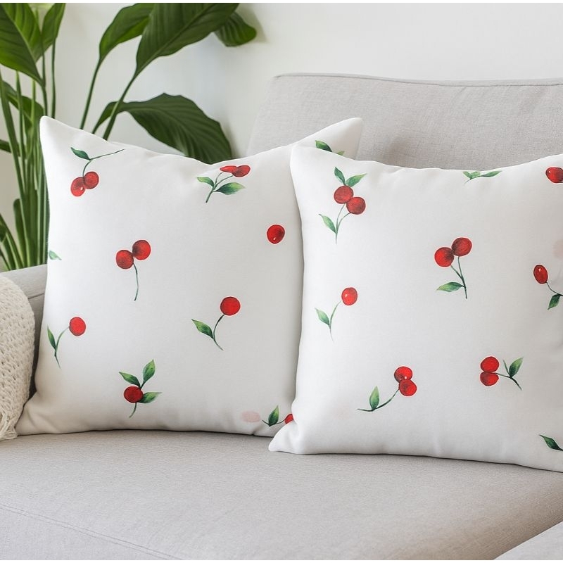 Kit 02 Capas De Almofada Decorativas 43cm X 43cm Em Percal 180 Fios