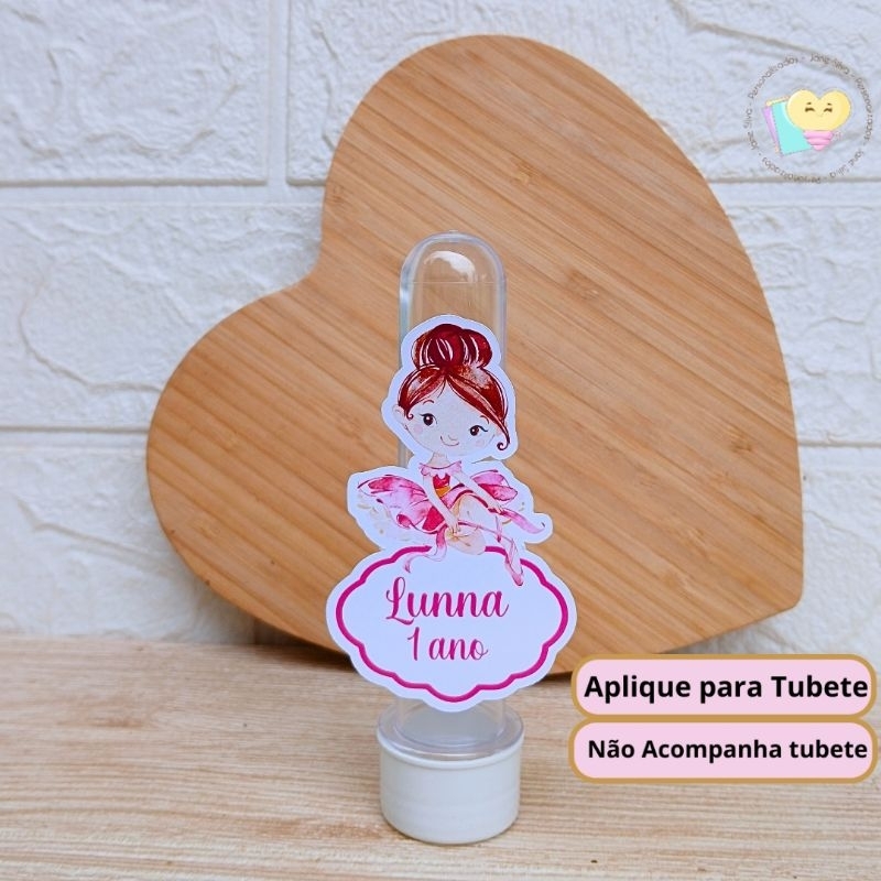 Aplique Para Tubete Bailarina - Personalizados - Lembrancinha - Festa infantil - Decoração