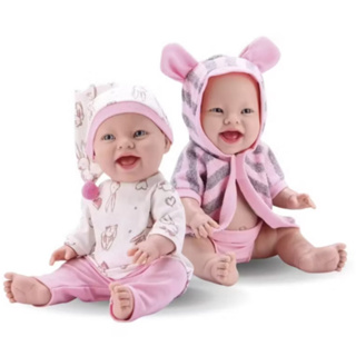 Kit 2 Bonecas Coleção Baby Babilina Soninho e Banho Em Vinil Bambola - Rosa Menina em Oferta na Shopee
