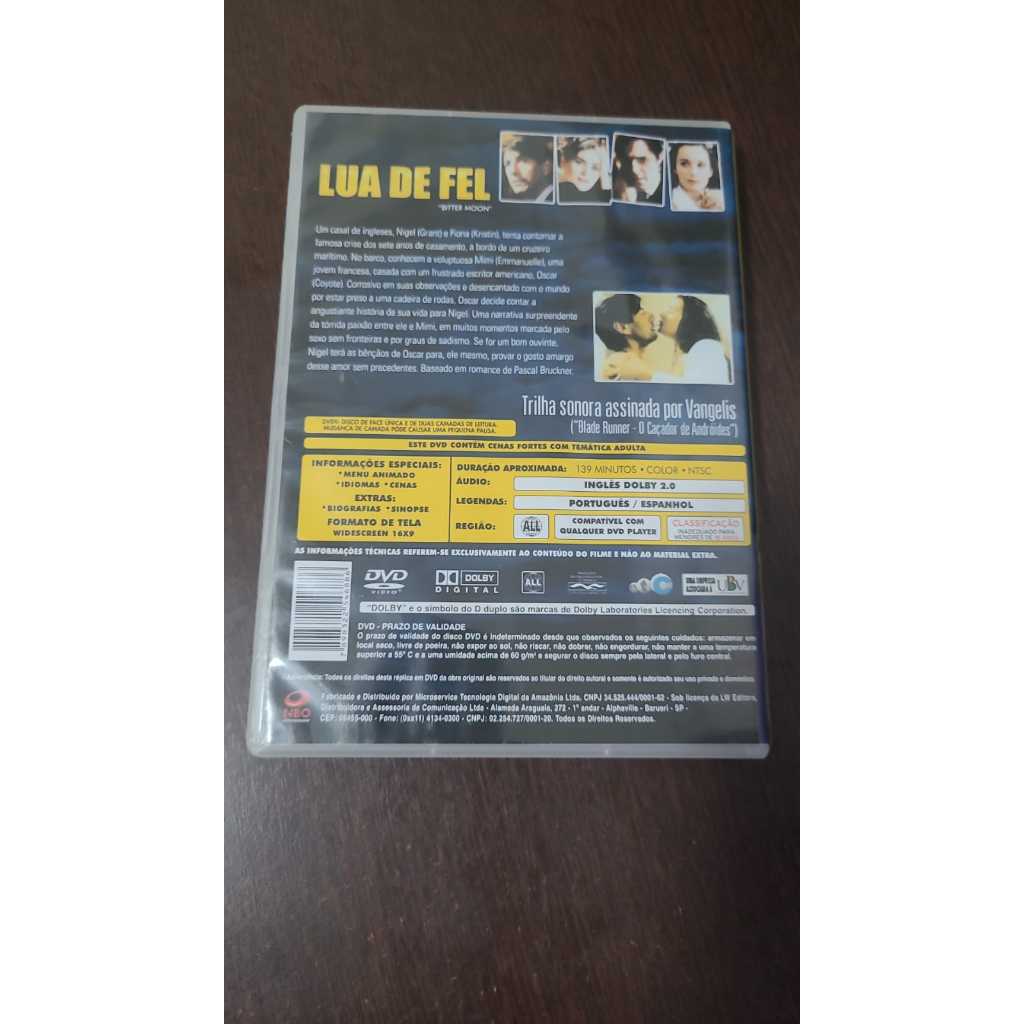 dvd lua de fel original hugh grant