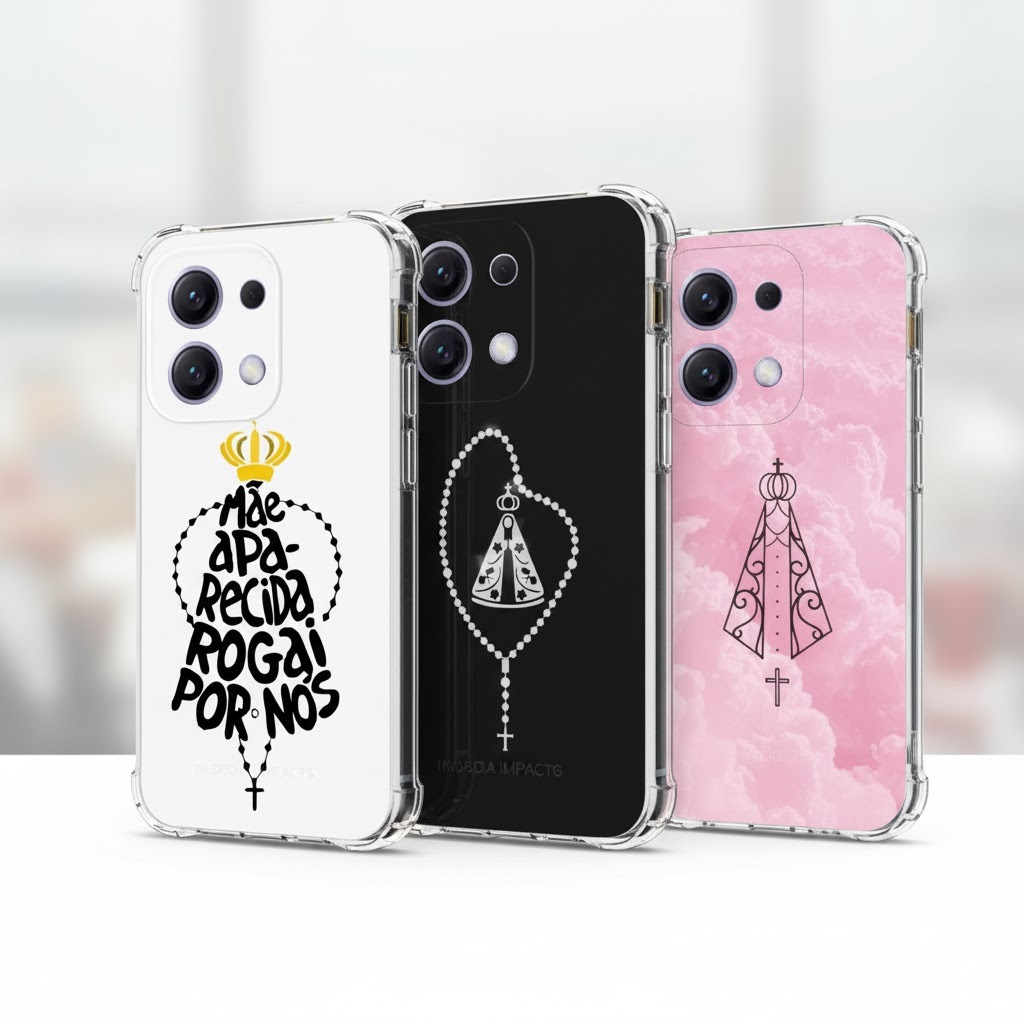 Capa POCO C85, XIAOMI REDMI 15c, Capa ANTI-IMPACTO Desenhos NOSSA SENHORA, JESUS, CATOLICA, MARIA em Oferta na Shopee