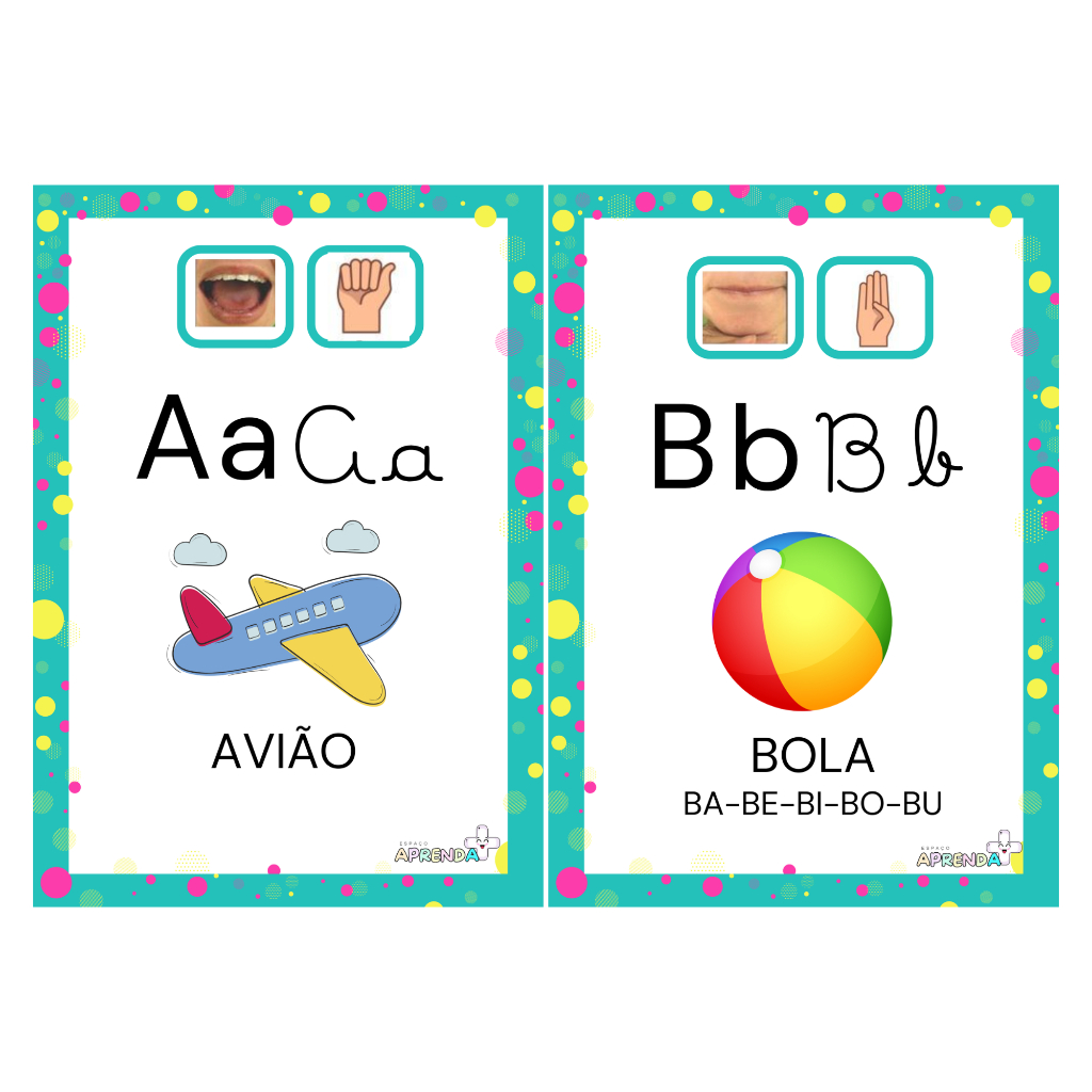 ALFABETO ESPECIAL COMPLETO PLASTIFICADO- CORES em Oferta na Shopee