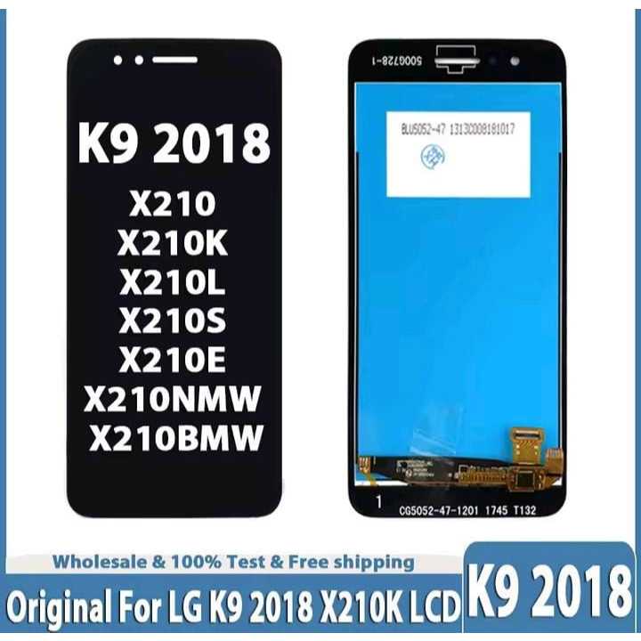 Tela frontal display lg k9 2018 x210l x210s x210e x210nmw x210bmw display lcd de tela toque para lg x210 peça de substit