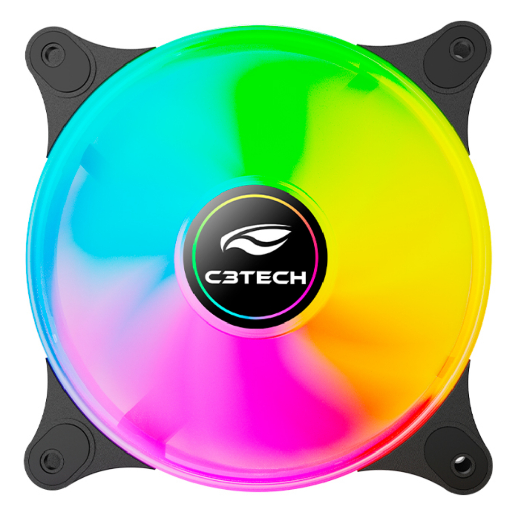 Cooler Fan LED ARGB 120mm 6 Pinos Ventoinha para Gabinete Pc Gamer Alto Desempenho Envio Rápido
