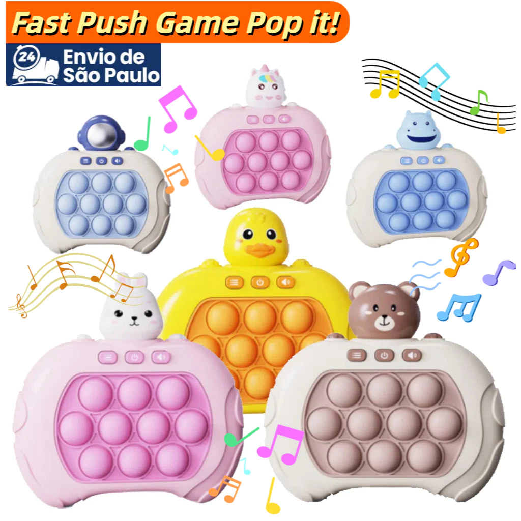 Kit 4 Brinquedos Pop It Bubble Sensorial
