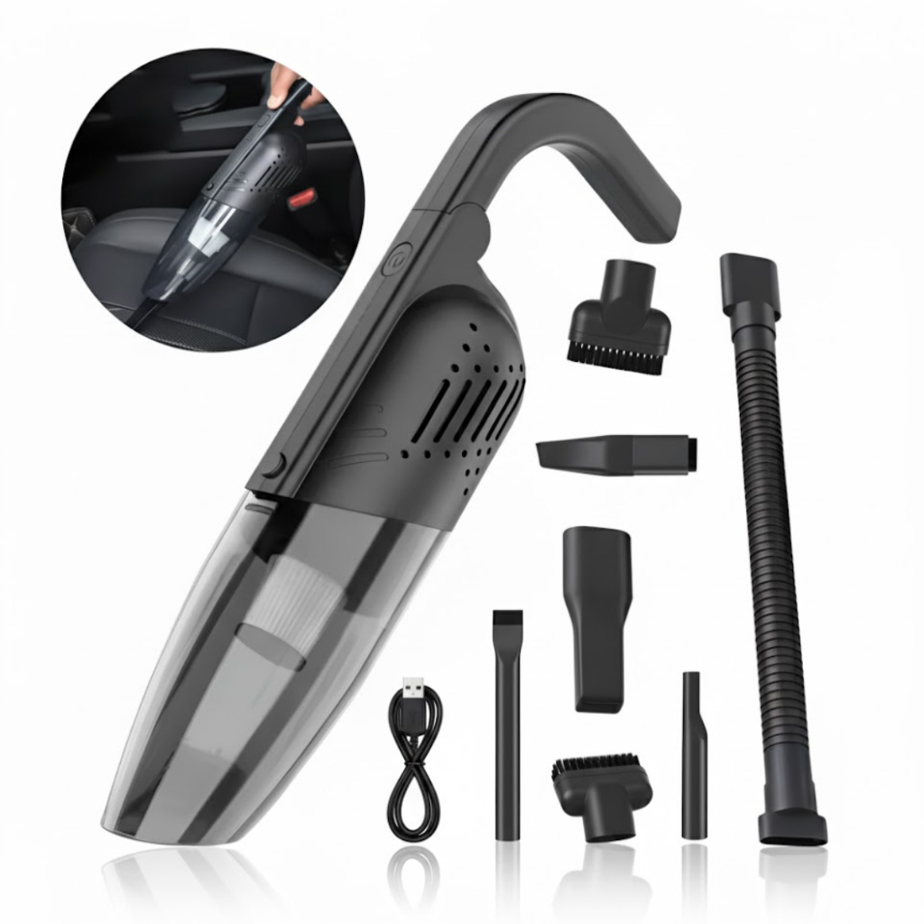 Aspirador de Pó Portátil Sem Fio Potente 6000Pa 120W De Mão Recarregável USB Para Carro Casa