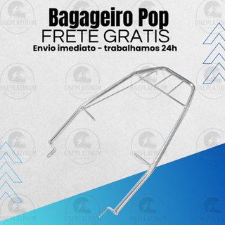 Bagageiro Suporte Churrasqueira Para Baúleto Traseiro Honda Pop 110i 2015 até 2025 Original Cromado em Oferta na Shopee