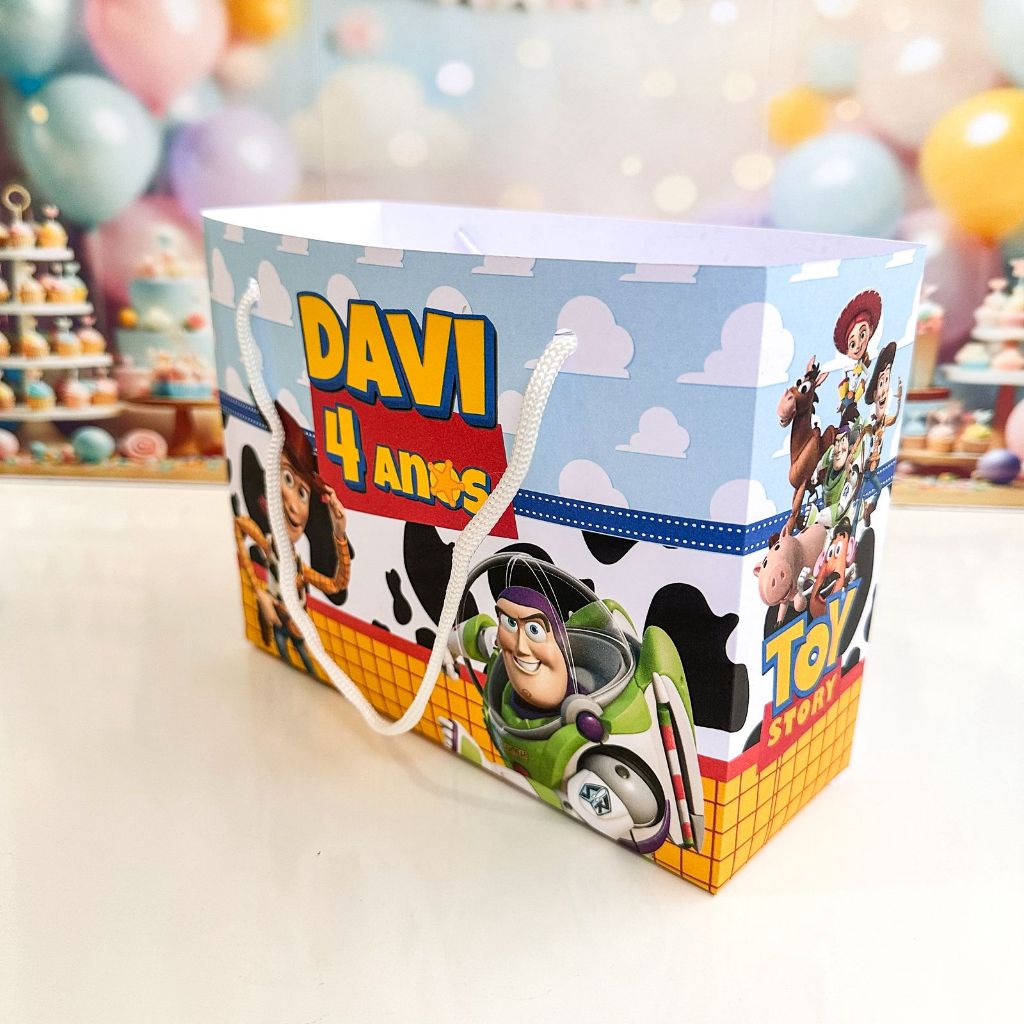 Sacolinha Surpresa personalizada TOY STORY - Personalizados SACOLAS  TOY STORY  -  PEGUE E MONTE