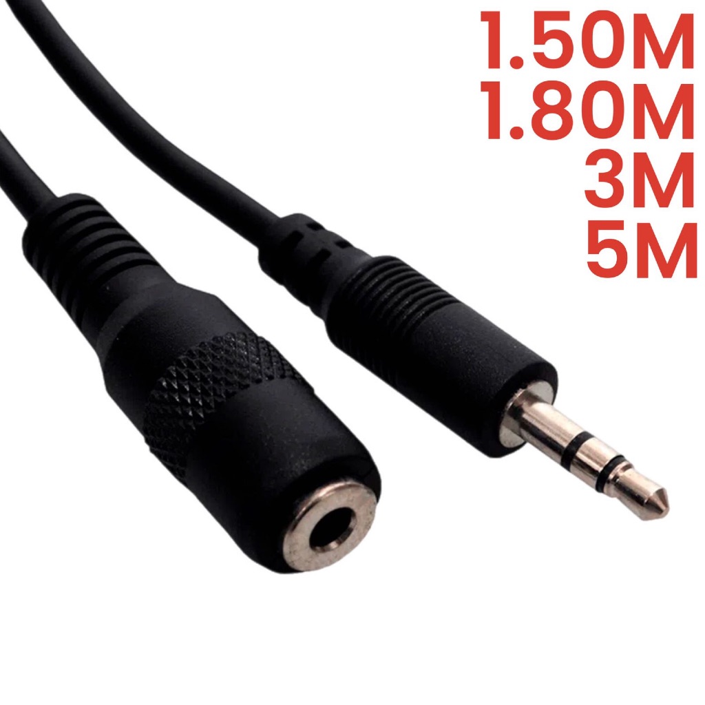 Cabo Extensor Extensao Fone P2 Macho X Femea 1.50M 1.80M 3M 5M
