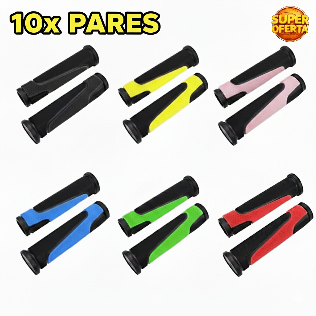 10 Pares de manopla Punho Bike maçanete Bicicleta Mtb Várias Cores 125mm