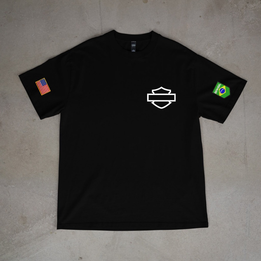 Camiseta H-D Moto Custom 100% Algodão