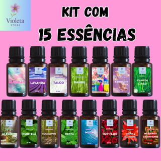 Kit Essências Hidrossolúveis 20ml | 2,3,4,5,6,8,10 ou 15 unid | Umidificador e Difusor | Aromaterapia | mais vendido em Oferta na Shopee