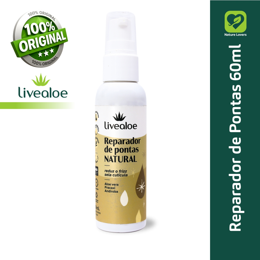 Reparador de Pontas 60ml - Livealoe - Aloe Pracaxi em Oferta na Shopee