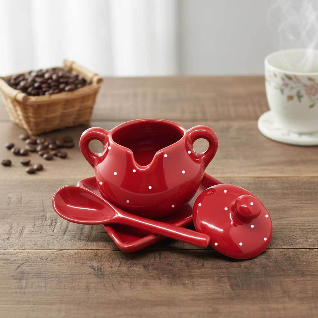 Açucareiro de Porcelana Vermelho: Onde Comprar | BuscaProdutos