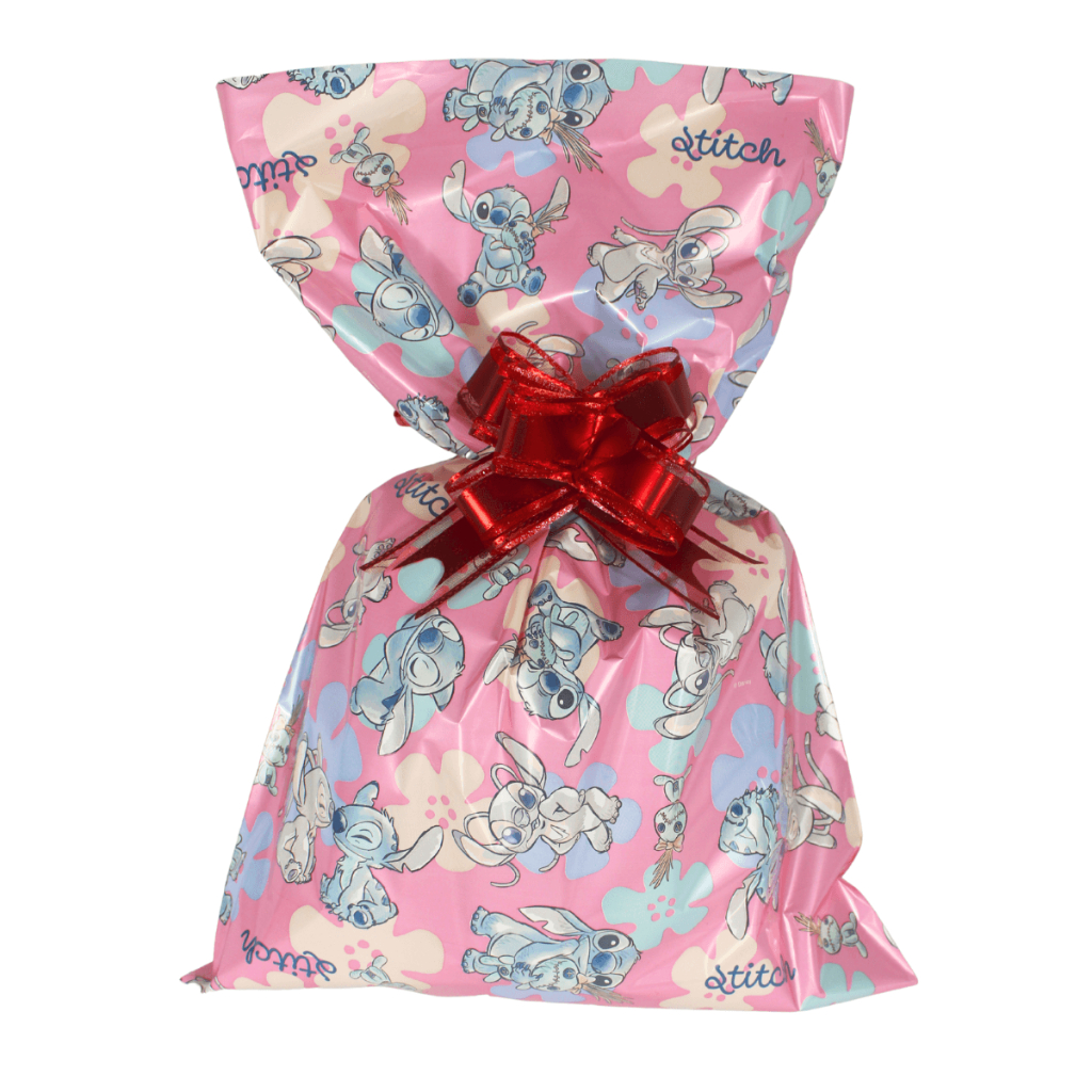 40 Unidades - Sacolinha Plástica Surpresa 20cmX29cm - Stitch e Angel Sweet Disney
